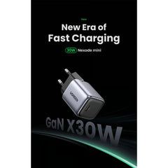 A Photo Of Ugreen 90666 Nexode 30W USB-C Fast Charger with GaN Technology