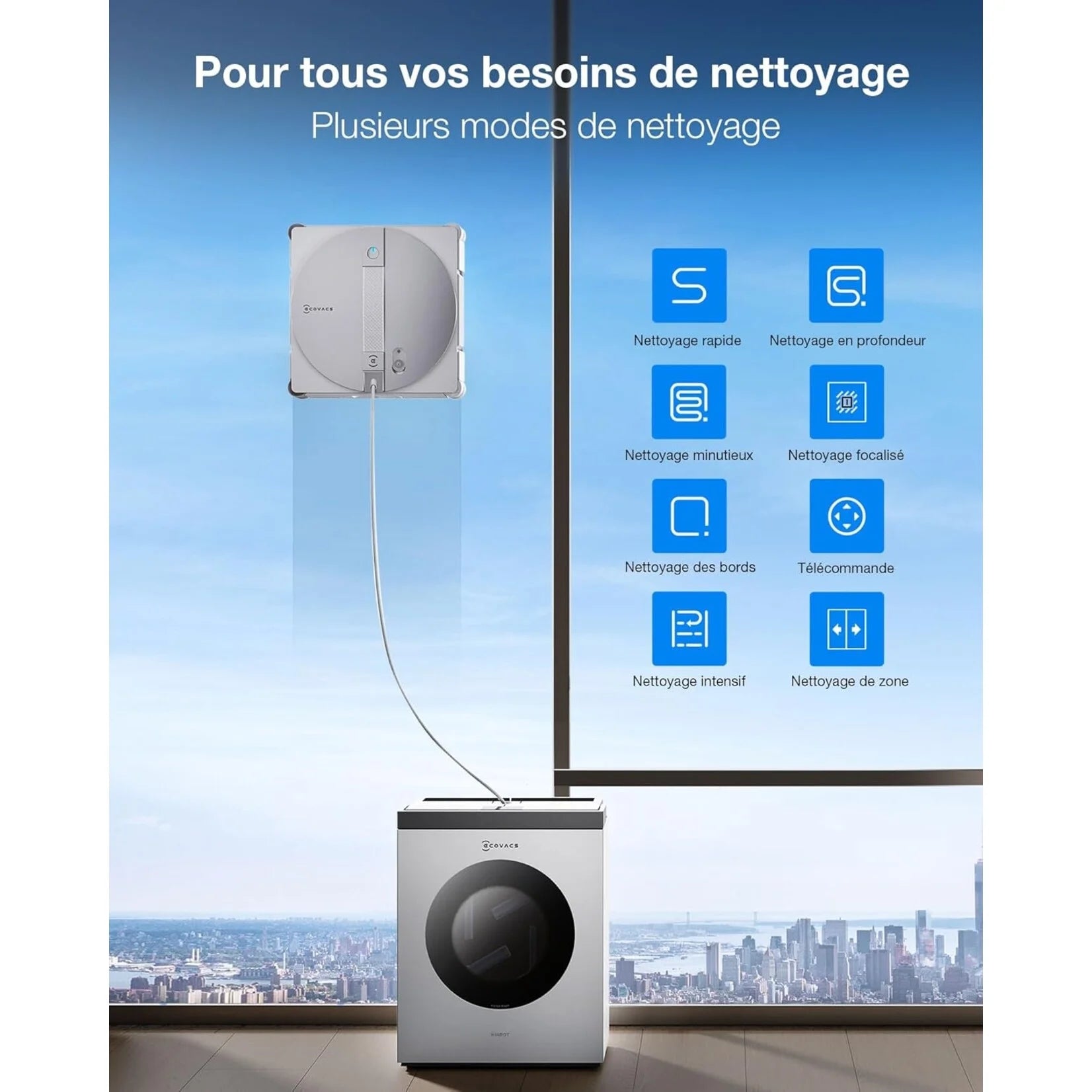 A Photo Of ECOVACS WINBOT W3 OMNI - Robotic Window Cleaner