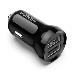 A Photo Of Ugreen 24W Dual USB Car Charger 4.8A Fast Charging Adapter