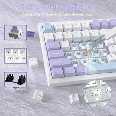 A Photo Of Attack Shark X820 Ultra 75% Tri-Mode Gasket Wireless Mechanical Gaming Keyboard