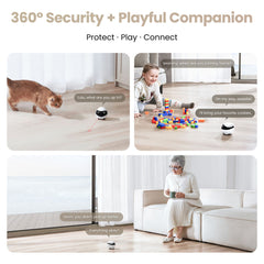 A Photo Of Enabot EBO Air 2 FamilyBot – 2K Home Security & Smart Pet Companion Robot
