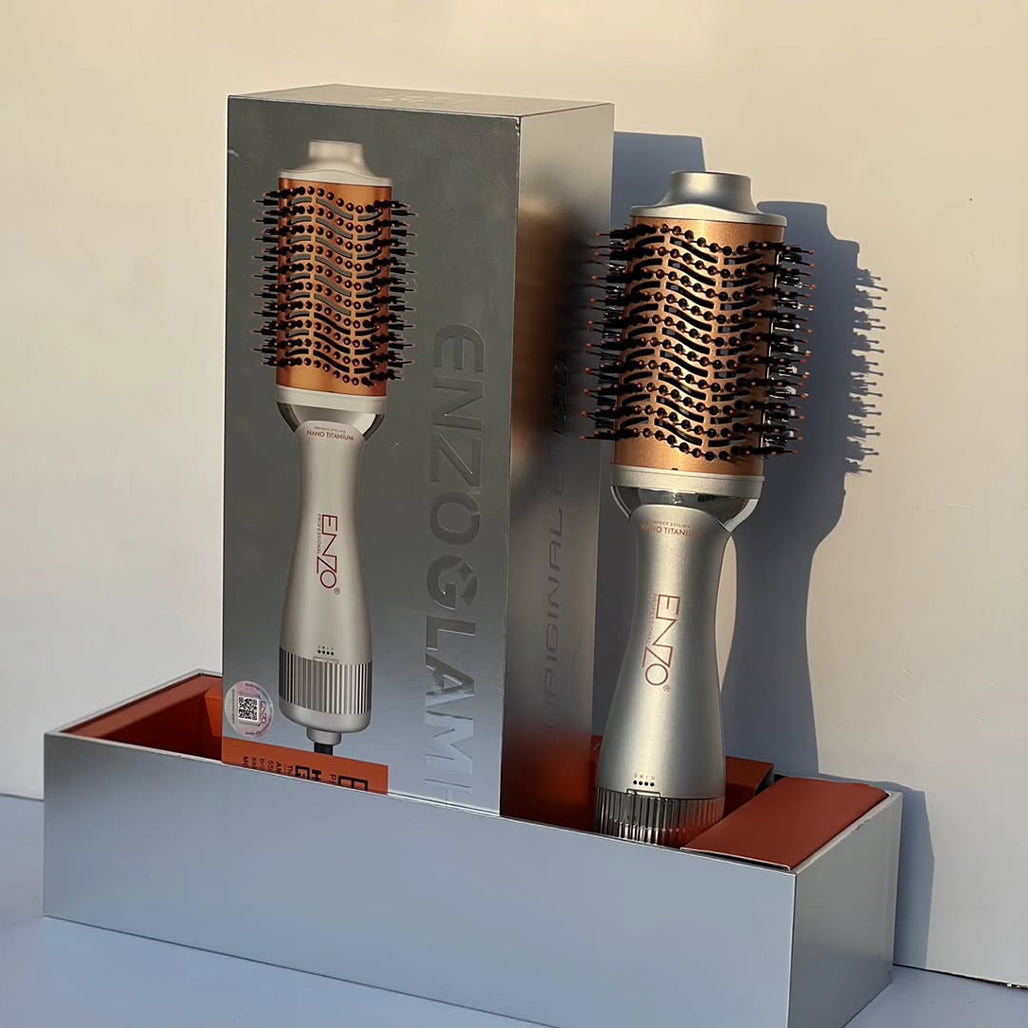 A Photo Of Enzo Hot Air Brush – Professional Hair Dryer