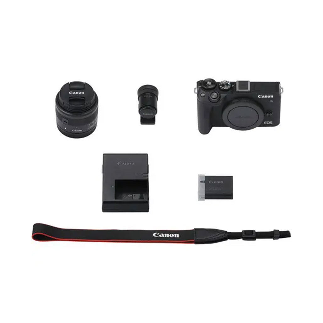 A Photo Of Canon EOS M6 Mark II Mirrorless Camera with 15-45mm Lens – 32.5MP, 4K Video, Dual Pixel AF