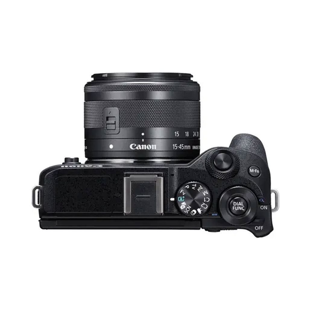 A Photo Of Canon EOS M6 Mark II Mirrorless Camera with 15-45mm Lens – 32.5MP, 4K Video, Dual Pixel AF