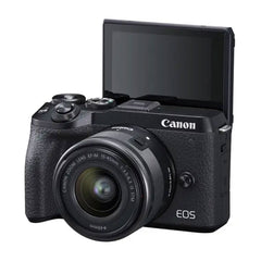 A Photo Of Canon EOS M6 Mark II Mirrorless Camera with 15-45mm Lens – 32.5MP, 4K Video, Dual Pixel AF