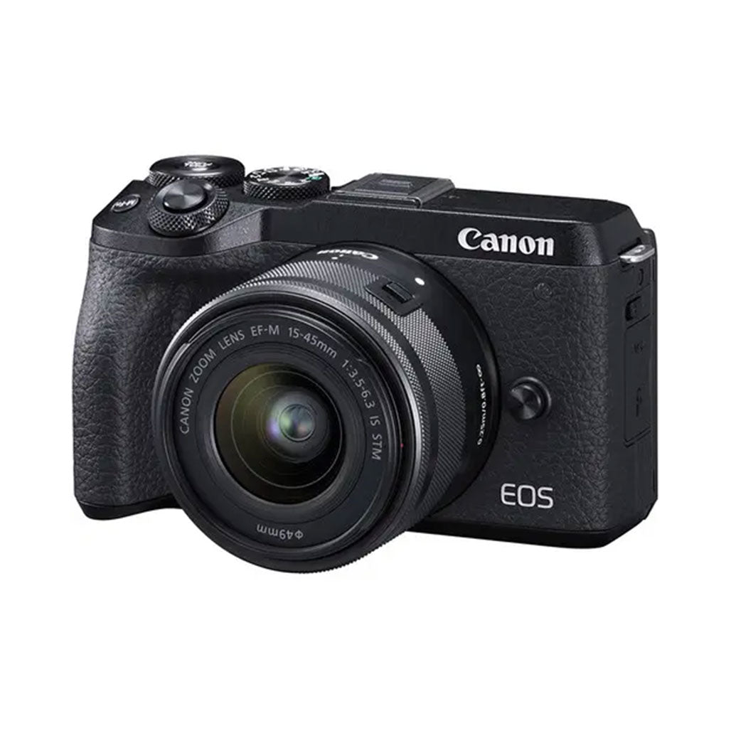 A Photo Of Canon EOS M6 Mark II Mirrorless Camera with 15-45mm Lens – 32.5MP, 4K Video, Dual Pixel AF