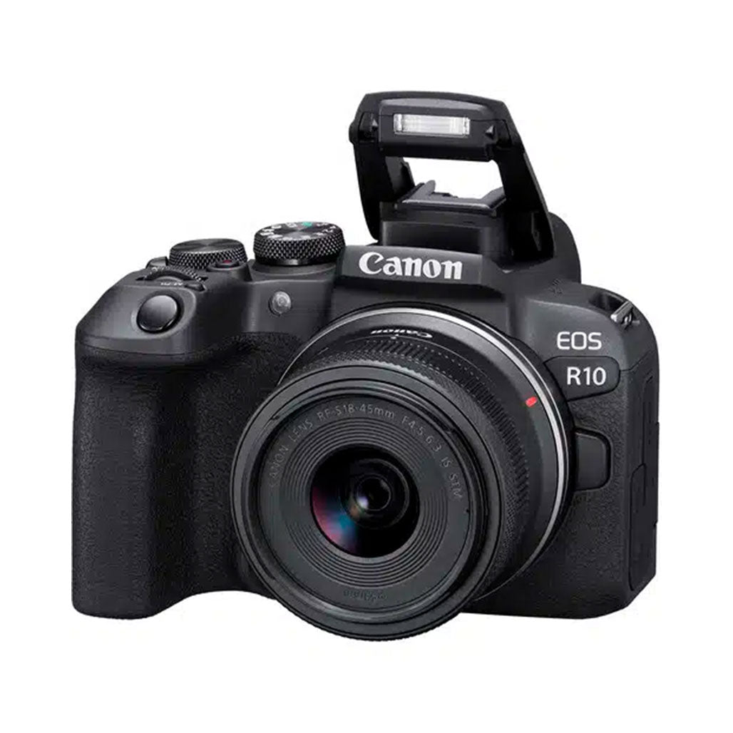 A Photo Of Canon EOS R10 - Mirrorless Camera with RF-S 18-45mm Lens