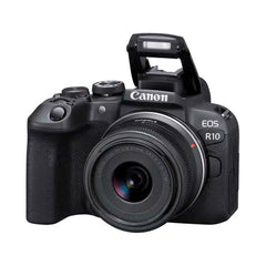 A Photo Of Canon EOS R10 - Mirrorless Camera with RF-S 18-45mm Lens