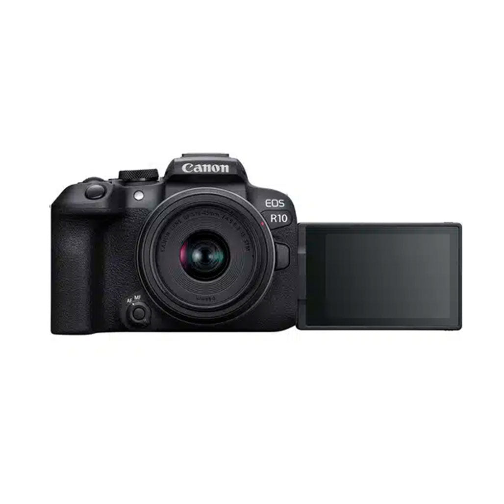 A Photo Of Canon EOS R10 - Mirrorless Camera with RF-S 18-45mm Lens