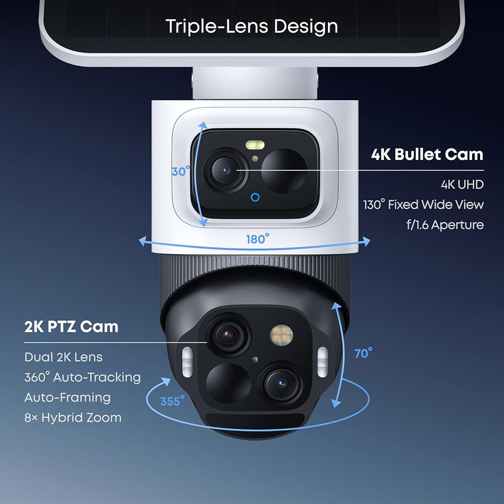 A Photo Of eufyCam S4 - 4K Triple-Lens Outdoor Security Camera