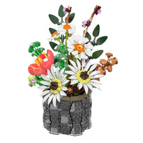 Mould King Daisy Flowerpot Botanical Building Toy Set - 1157 Pieces - 24107