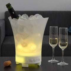 A Photo Of InnovaGoods LED Ice Bucket with Rechargeable Speaker Sonice - V0103019