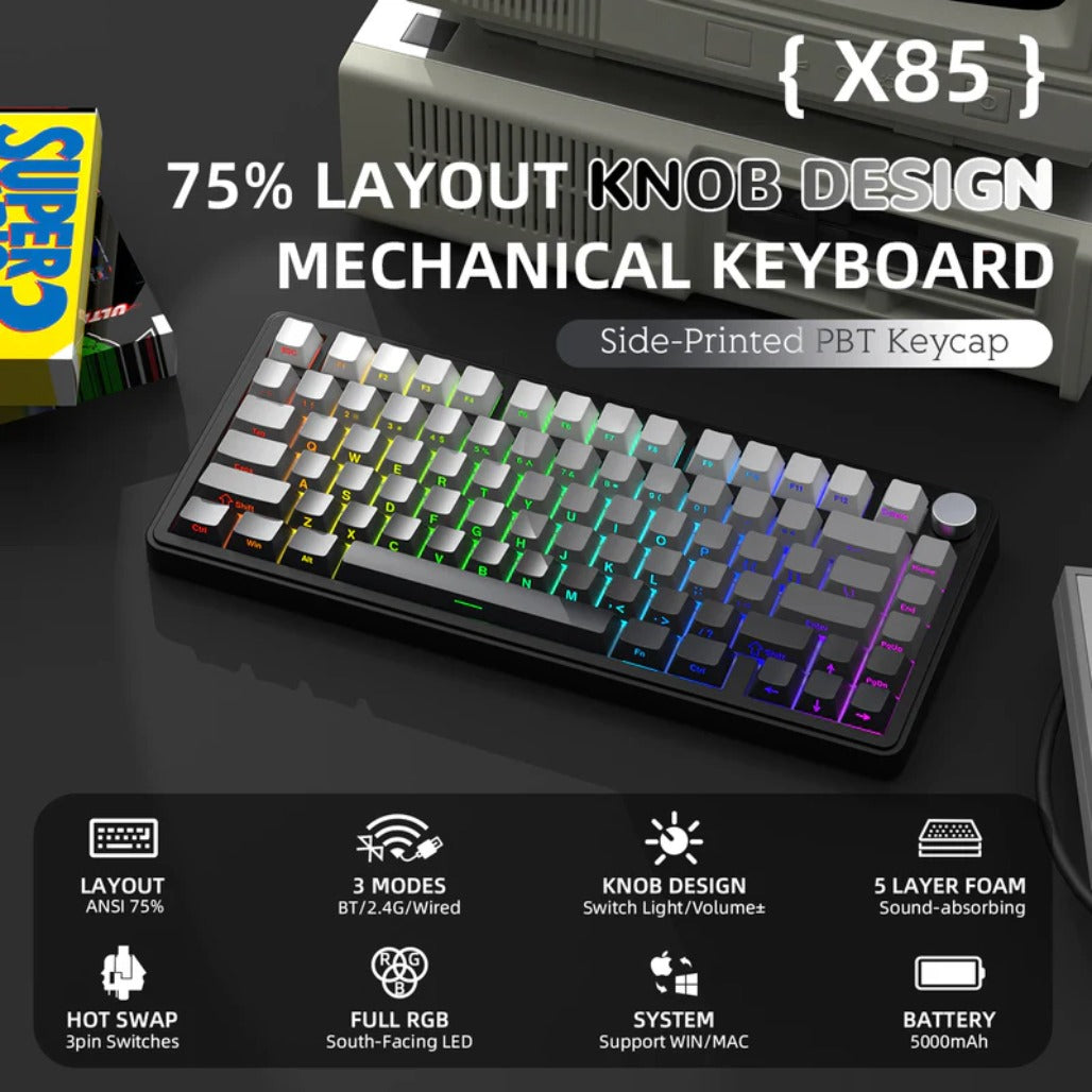 A Photo Of Attack Shark X85 - Wireless Mechanical Gaming Keyboard