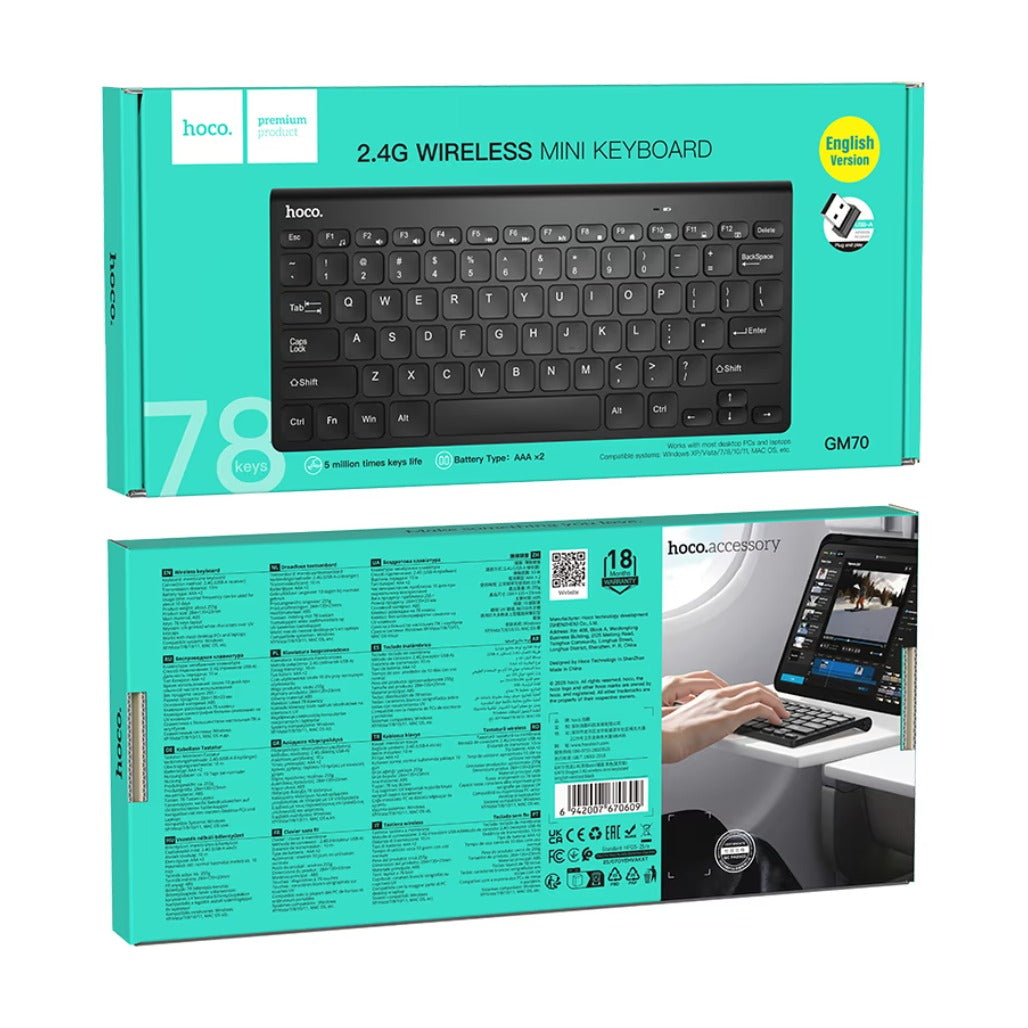 A Photo Of Hoco Wireless keyboard GM70 Dragon - GM70-SD26-K