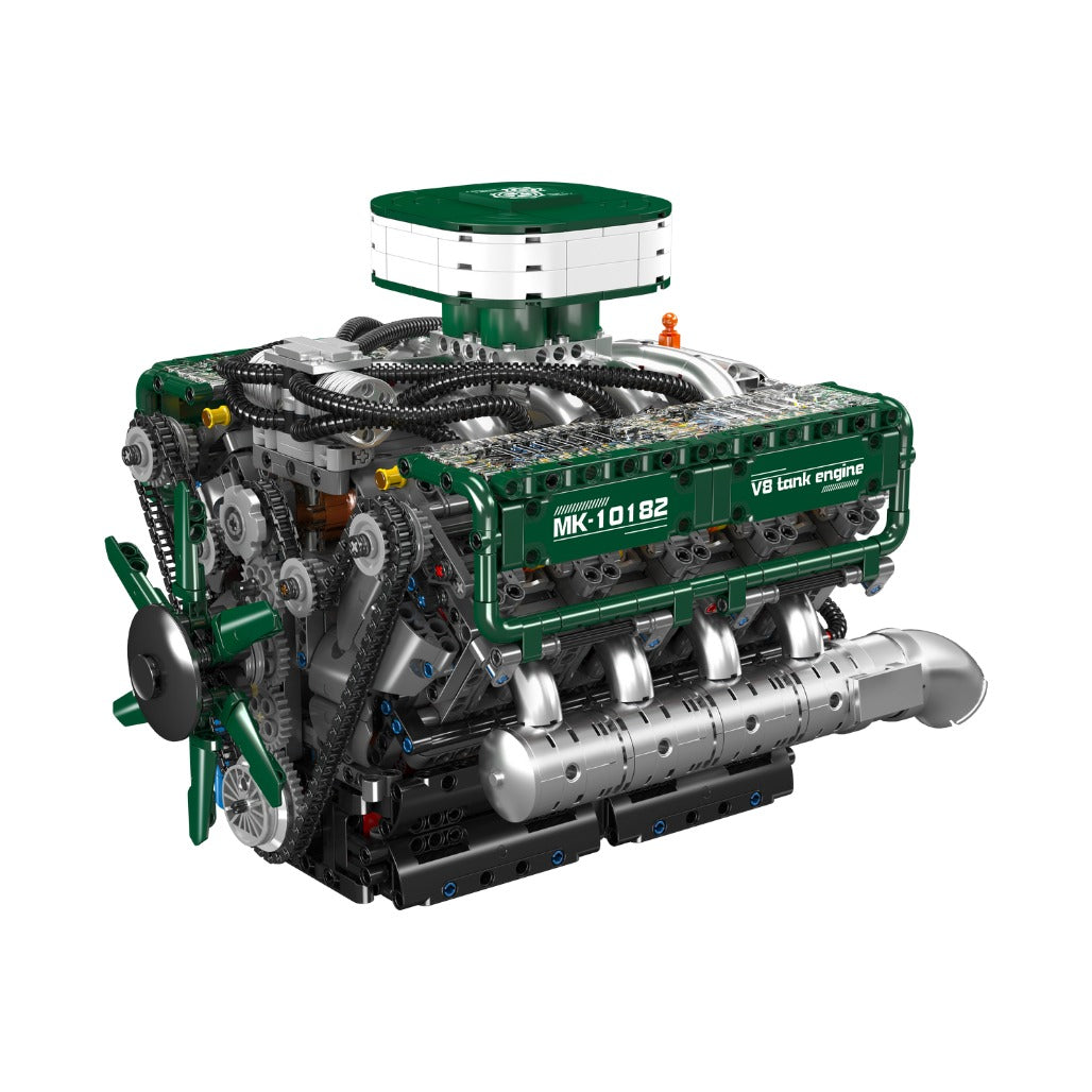 A Photo Of Mould King Motorized V8 Tank Engine Building Toy Set - 2250 Pieces - 10182