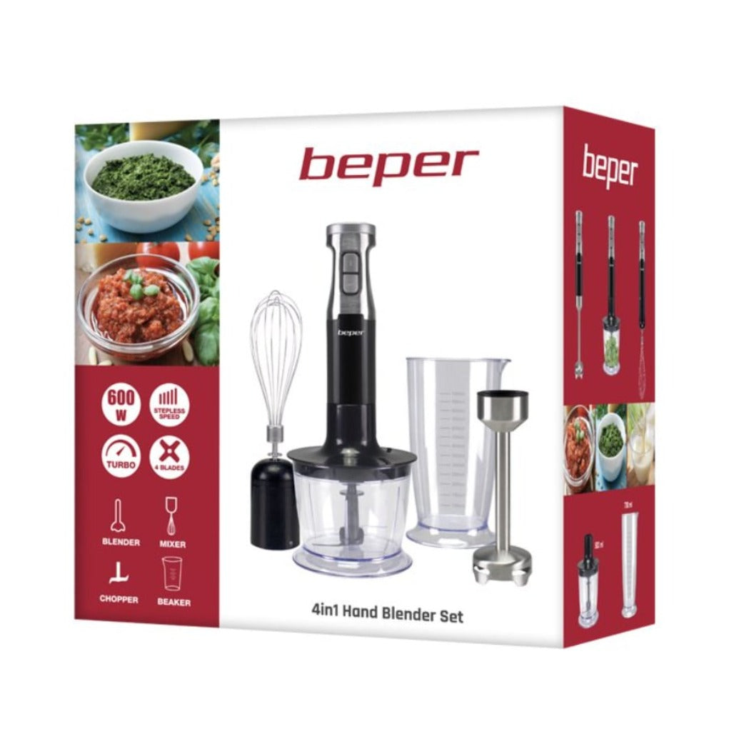 A Photo Of Beper 4In1 Hand Blender Set - P102FRU150