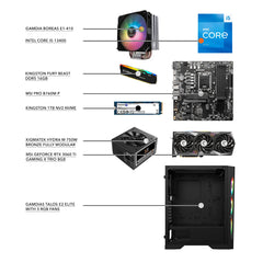 A Photo Of Gaming Desktop Setup: Core i5-13400 - 16GB DDR4 RAM - 1TB NVMe - RTX 3060 Ti 8GB