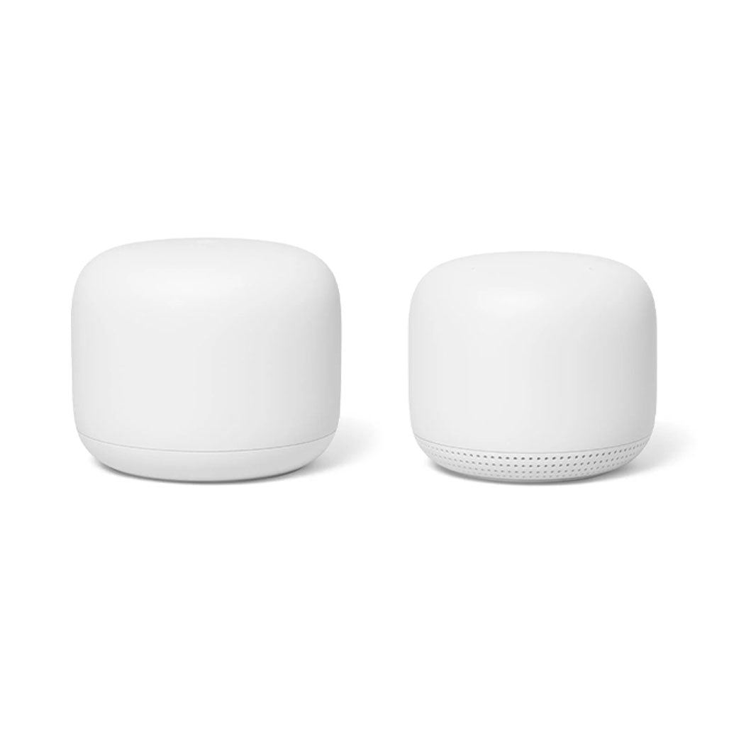 A Photo Of Google Nest Wifi Router and One Point (Snow)