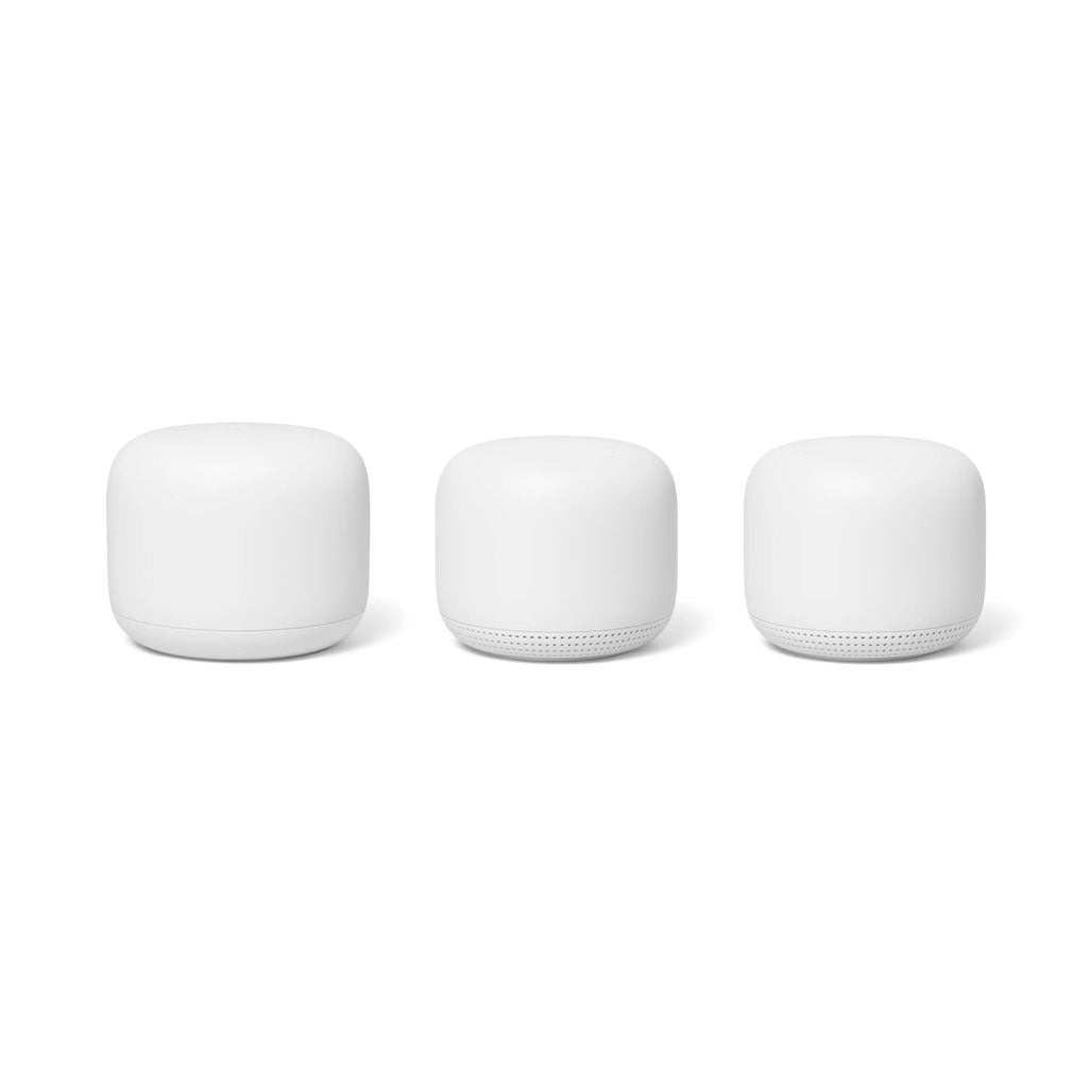 A Photo Of Google Nest Wifi Router and Two Points (Snow)