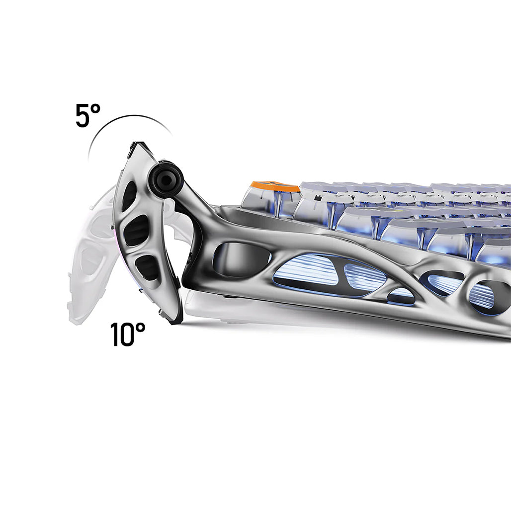 A Photo Of GravaStar Mercury K1 Pro Mechanical Gaming Keyboard – Interstellar Silver