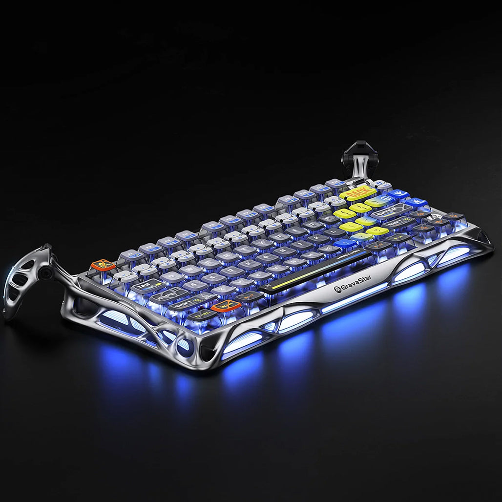 A Photo Of GravaStar Mercury K1 Pro Mechanical Gaming Keyboard – Interstellar Silver