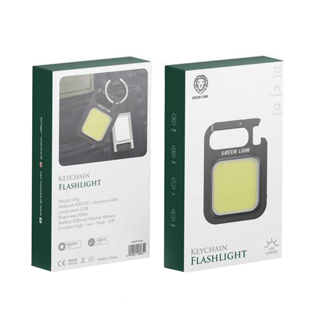 A Photo Of Green Lion Keychain Flashlight 300lm 500mAh