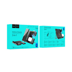 A Photo Of Hoco Flash CQ2 Wireless Charging 3-in-1 Foldable Desktop Stand for Samsung Devices