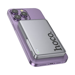 A Photo Of Hoco Q36 Sunlight 5000mAh Magnetic Wireless Power Bank – 20W PD Fast Charging with Foldable Stand