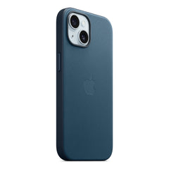 A Photo Of Apple iPhone 15 FineWoven Case with Apple iPhone 15 FineWoven Case with MagSafe - Pacific Blue | Stylish, Eco-Friendly ProtectionMagSafe - Pacific Blue
