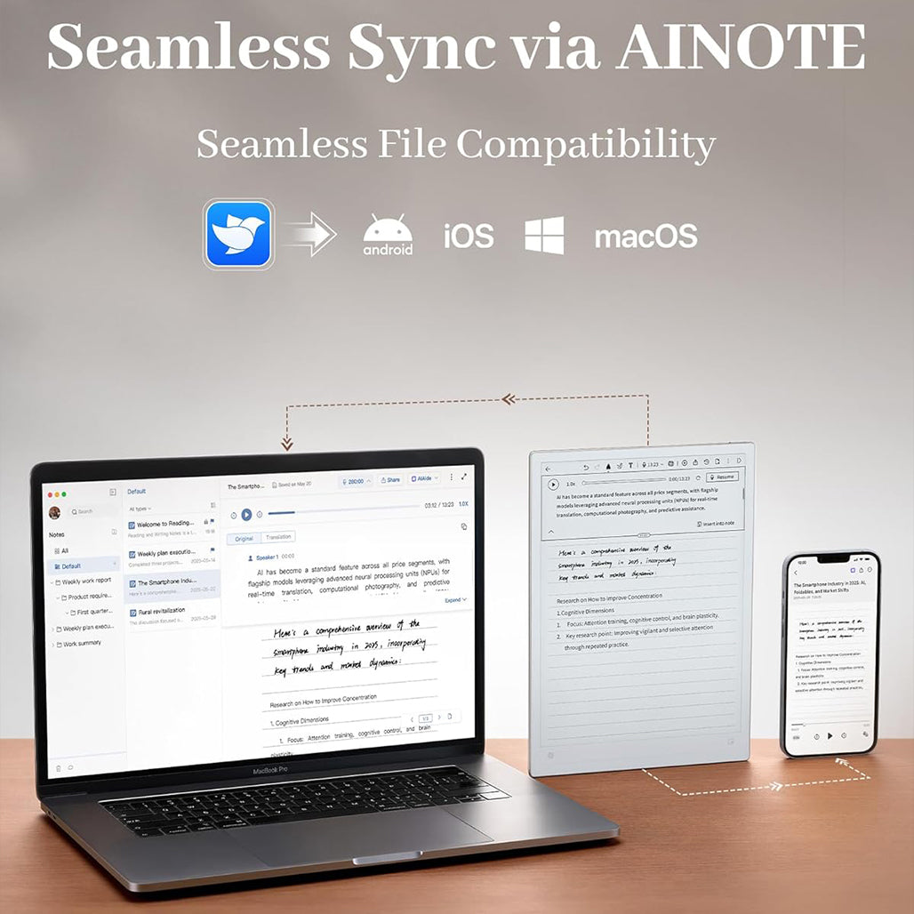 A Photo Of iFlytek AINOTE 2 - The AI Paper Tablet