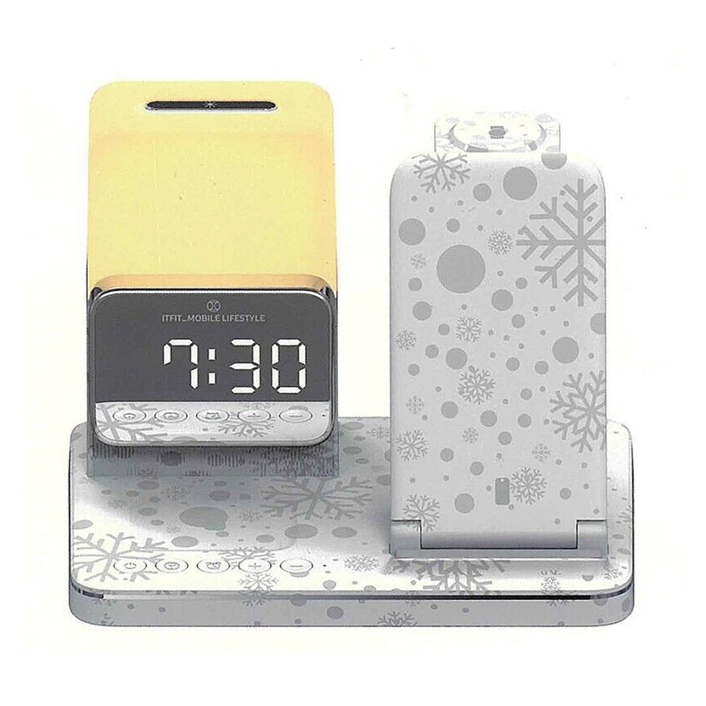 A Photo Of ITFIT 3 IN 1 Night-Light Wireless Charger with Alarm Clock & 30W USB-C Travel Adapter – Winter Limited Edition