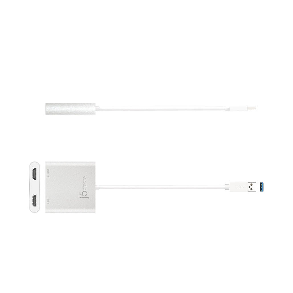 A Photo Of J5Create USB 3.0 to Dual HDMI™ Multi-Monitor Adapter JUA365 - 4K & 2K Display Support, External Video Card