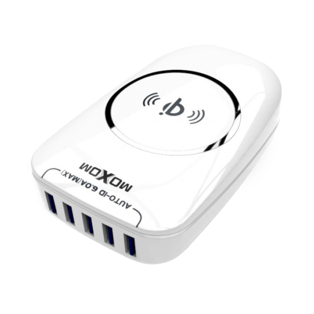 A Photo Of Moxom KH-50Y Wireless Charger | 5 USB Ports, 6.0A Fast Charging with Auto ID Technology