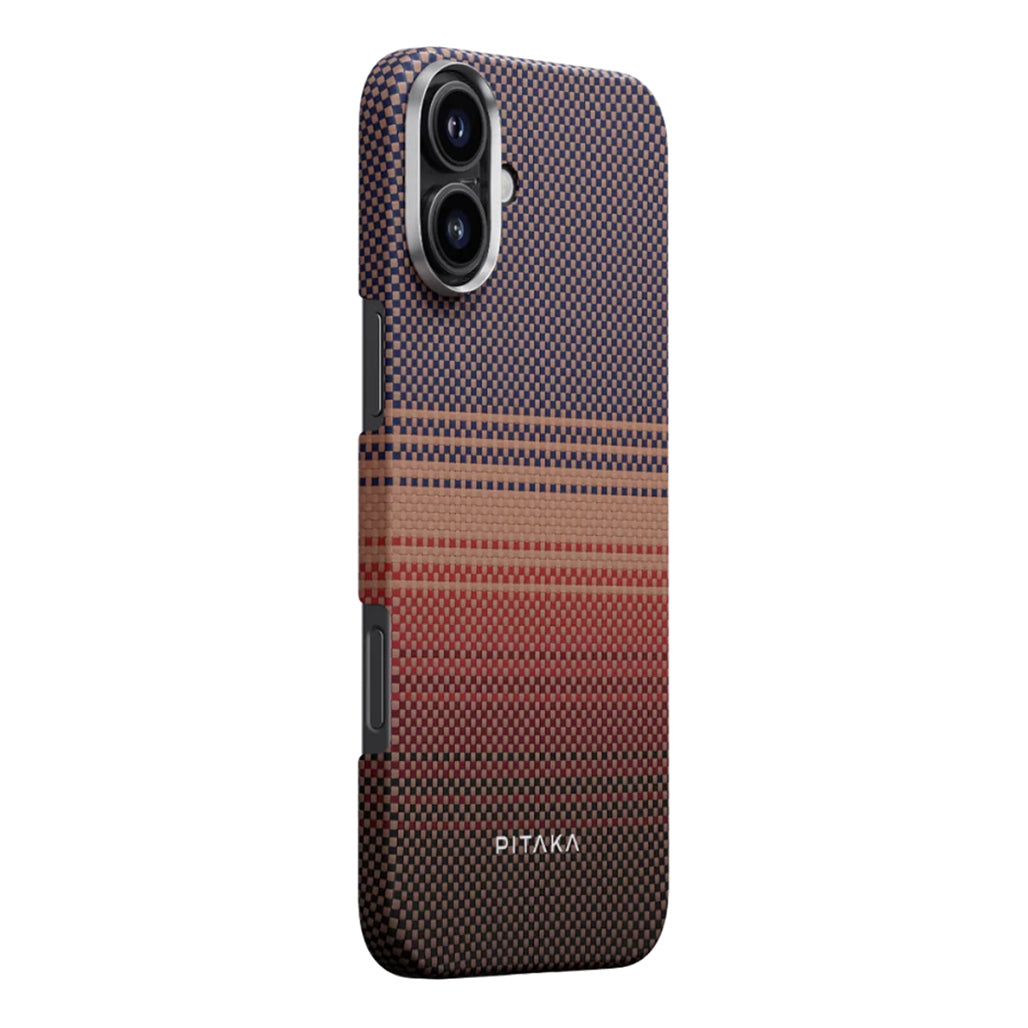 A Photo Of Pitaka Sunset Moonrise Tactile Woven Case for iPhone 16 | Slim & MagSafe Compatible
