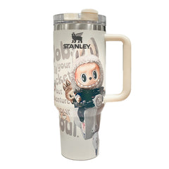 A Photo Of Stanley Labubu Edition 40oz Quencher H2.0 FlowState™ Tumbler – Recycled Stainless Steel, Leak-Resistant, Car Cup Holder Compatible