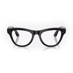 A Photo Of Ray-Ban Meta Skyler Smart Glasses (Open Box) – Clear/Cerulean Blue Transitions