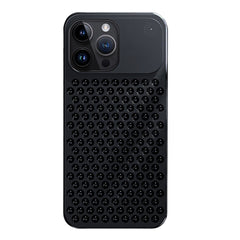 A Photo Of Metal Heat Dissipation Phone Case For iPhone 15 Pro - Black