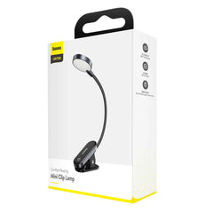 A Photo Of Baseus Comfort Reading Mini Clip Lamp - Dark Gray, 3W, 400mAh Battery