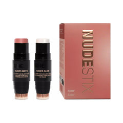 A Photo Of NUDESTIX Rose Glow Skin Set – Limited Edition Cream Blush & Glow Highlight Stick Duo