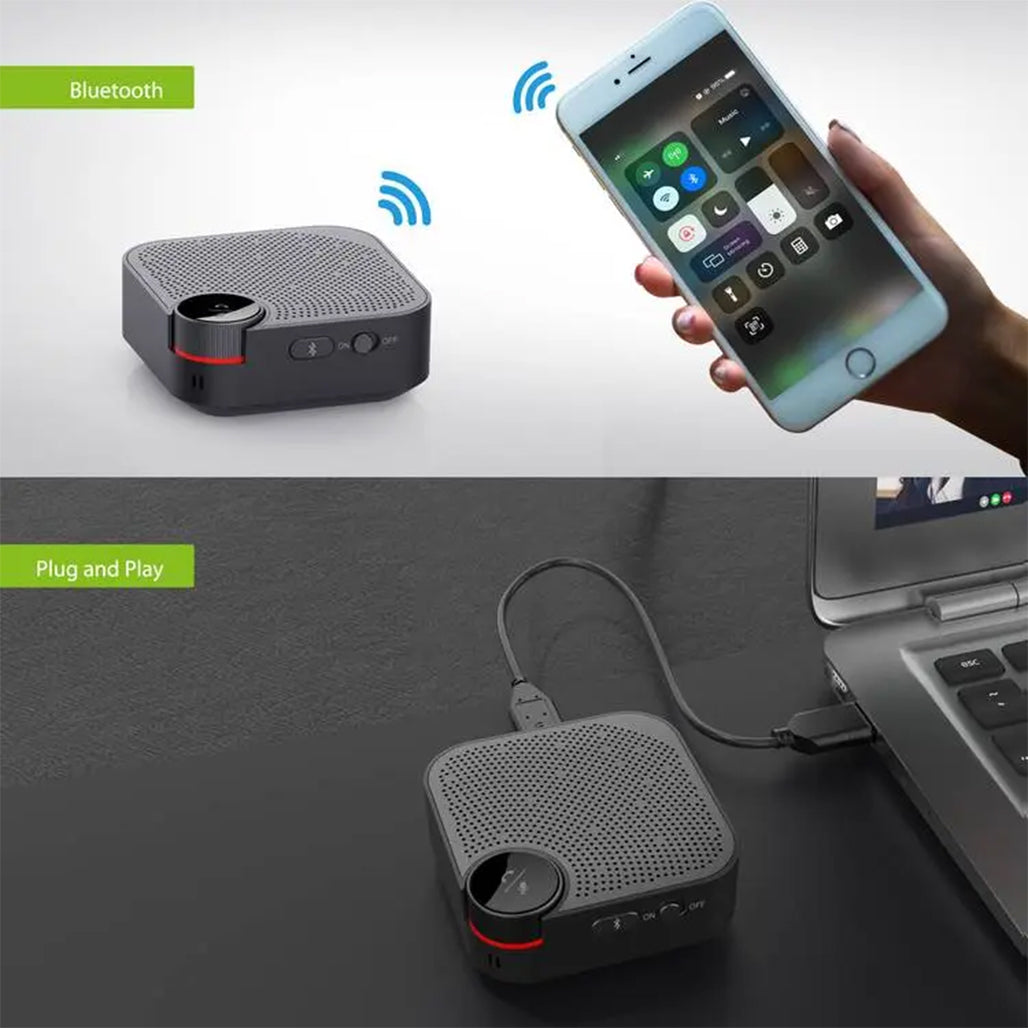 A Photo Of Porodo Bluetooth Conference Speaker - Black