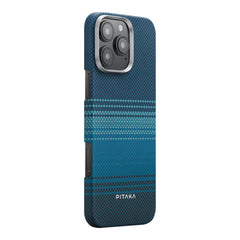 A Photo Of Pitaka Sunset Moonrise Tactile Woven Case for iPhone 16 Pro – Ultra-Thin, Lightweight Aramid Fiber Protection