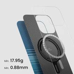 A Photo Of Pitaka Sunset Moonrise Tactile Woven Case for iPhone 16 Pro – Ultra-Thin, Lightweight Aramid Fiber Protection