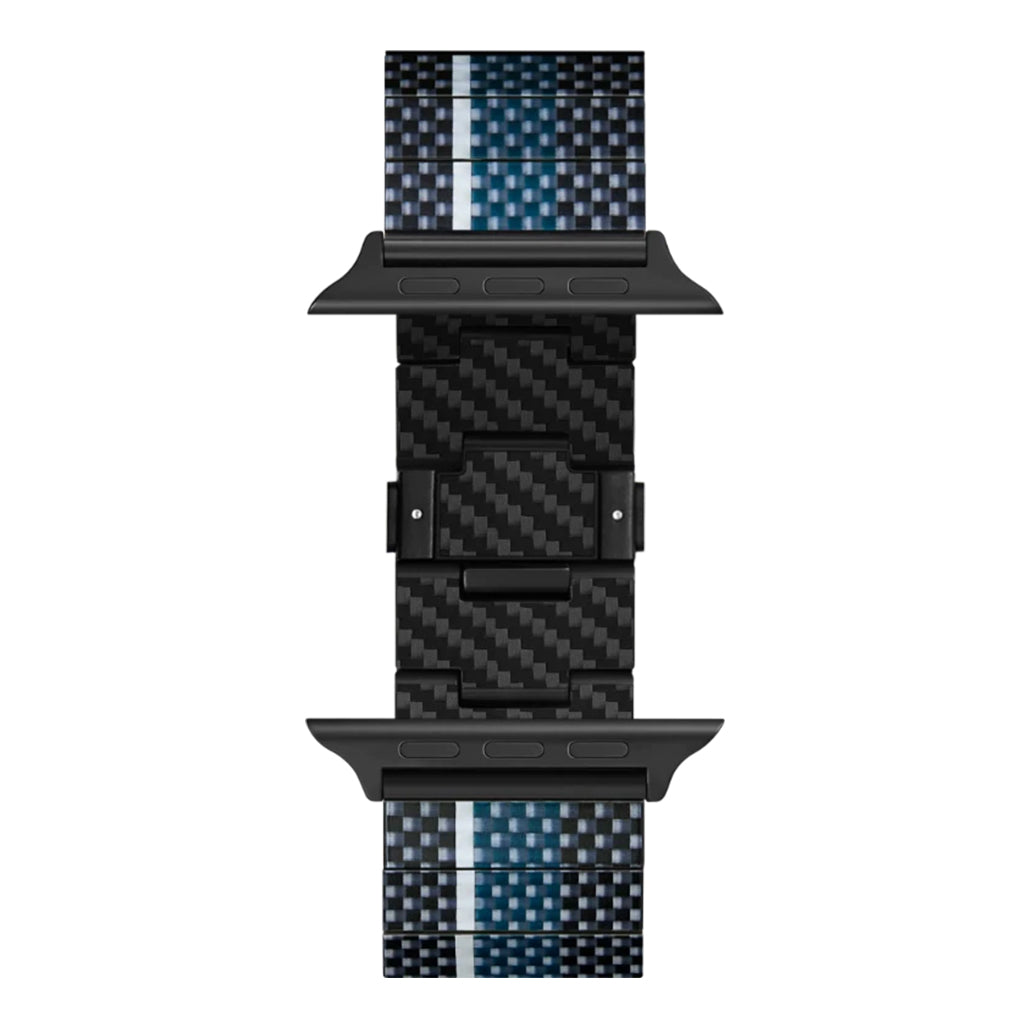 A Photo Of Pitaka Poetry of Things - Moon Aramid Carbon Fiber Watch Band For Apple Watch | 40mm-41mm-42mm-44mm-45mm-49mm