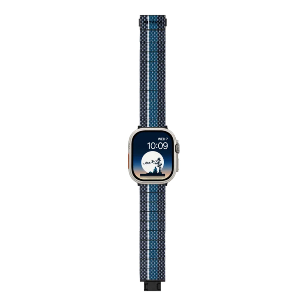 A Photo Of Pitaka Poetry of Things - Moon Aramid Carbon Fiber Watch Band For Apple Watch | 40mm-41mm-42mm-44mm-45mm-49mm