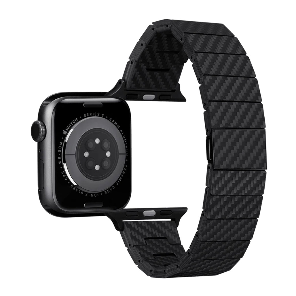 A Photo Of Pitaka Modern Aramid Carbon Fiber Watch Band For Apple Watch | 40mm-41mm-42mm-44mm-45mm-49mm