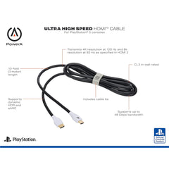 A Photo Of PowerA Ultra High Speed HDMI Cable for PlayStation 5 – 10 Feet, 48 Gbps, 4K@120Hz & 8K@60Hz, eARC Technology