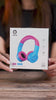 A Video Of Green Lion Gk-100 Kid Headphone - Blue/Pink