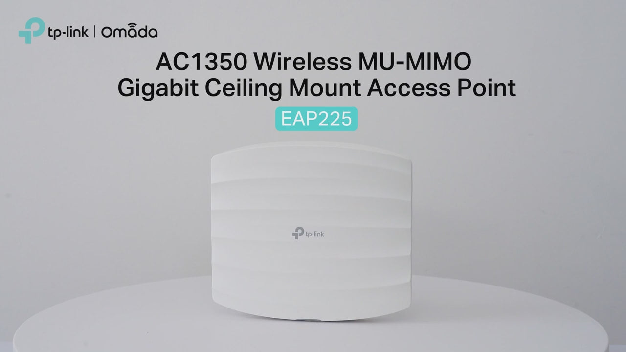 TP-Link EAP225 - AC1350 Wireless MU-MIMO Gigabit Ceiling Mount Access Point
