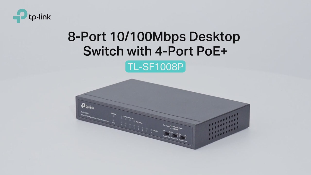 TP-Link SG1008MP - 8-Port Gigabit Desktop/Rackmount Switch with 8-Port PoE+