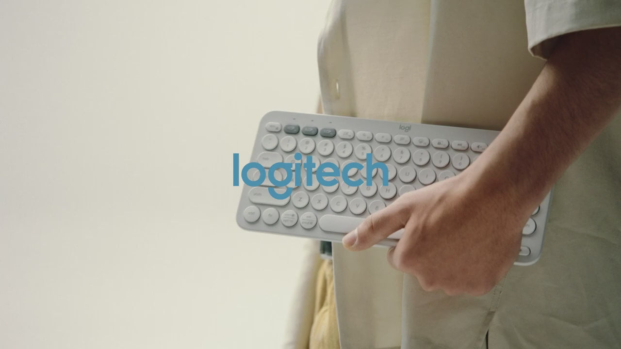 Logitech 920-011852 Pebble Keys 2 K380S - White - Wireless Keyboard